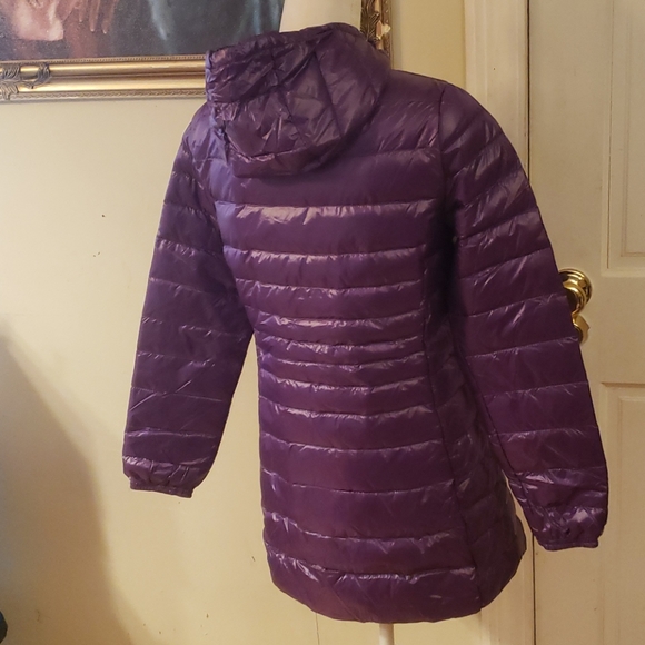 Women's Long Sleeve Light weight Winter Coat Purple Size Large - Picture 7 of 14